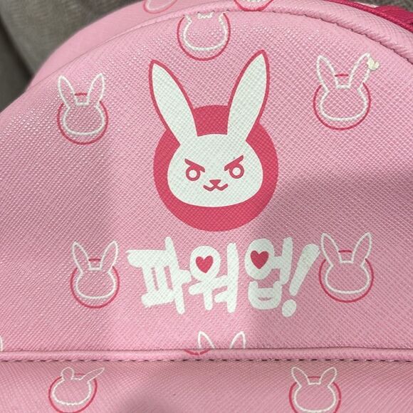 Rare Deadstock Loungefly Overwatch D.Va DVA Pink Mini Backpack - Picture 4 of 5